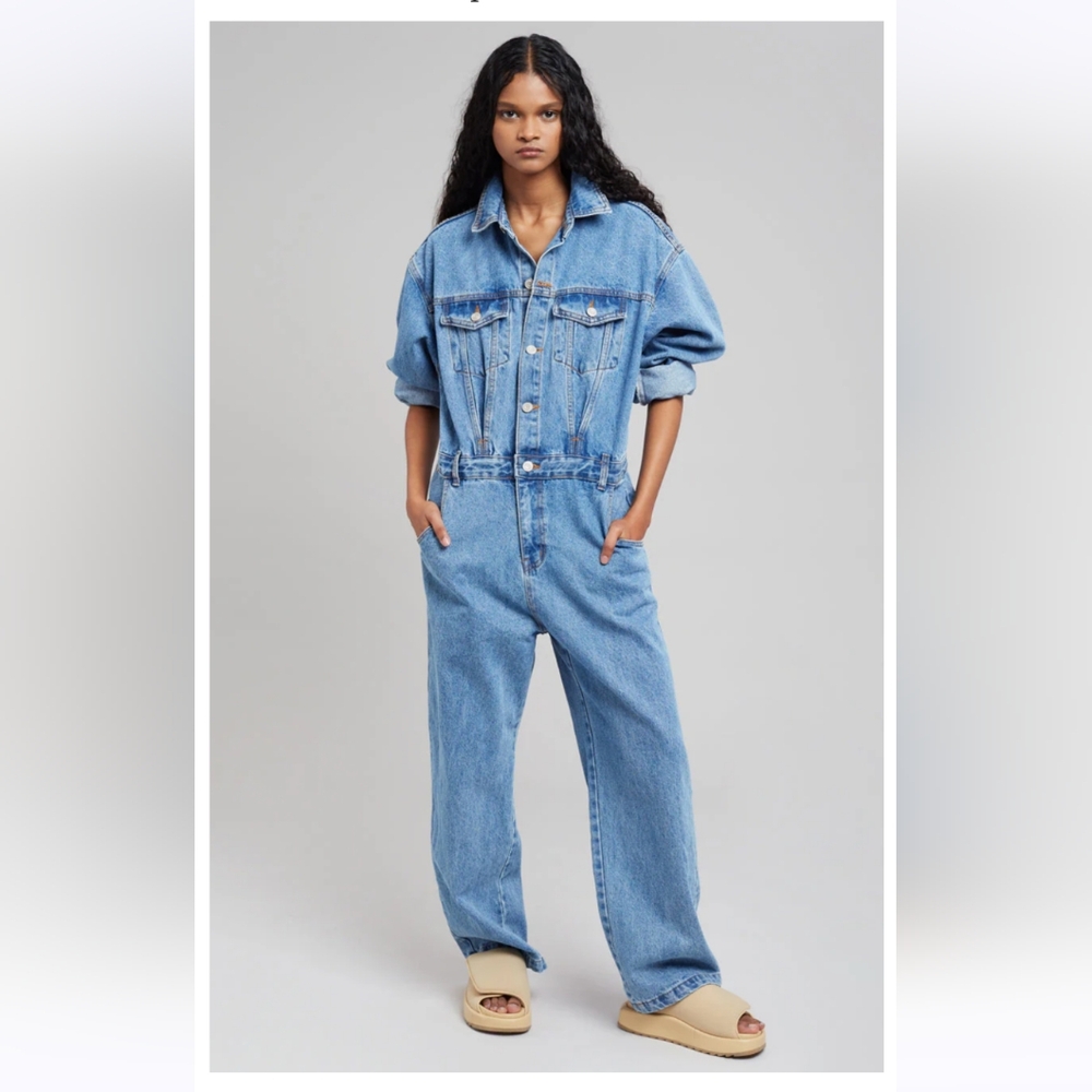 Frankie Shop Jas denim jumpsuit
